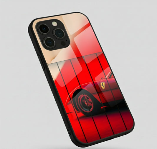 THE CLASSICAL ROSSO Corsa: Vintage Ferrari Phone Case - Luxury Race Car Design METAL CASE