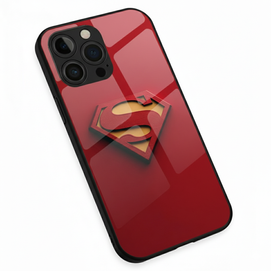 Superman Shield Red Metal Phone Case