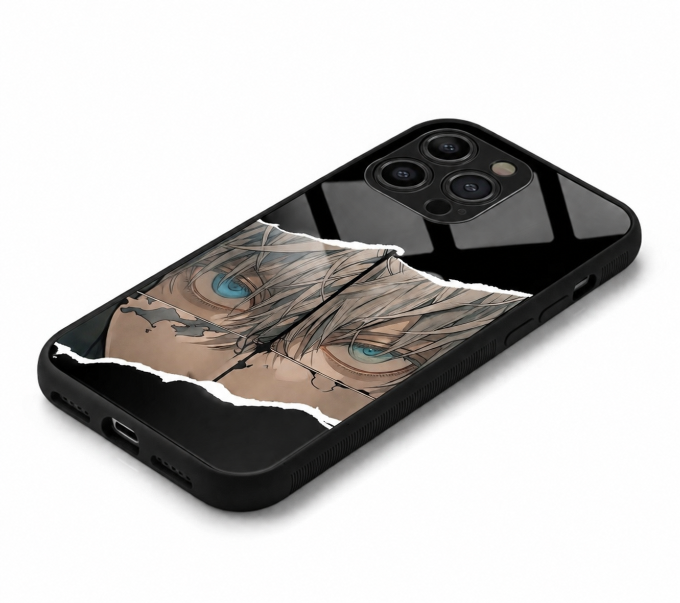 Blue Eyes Anime Hybird Metal Phone Case