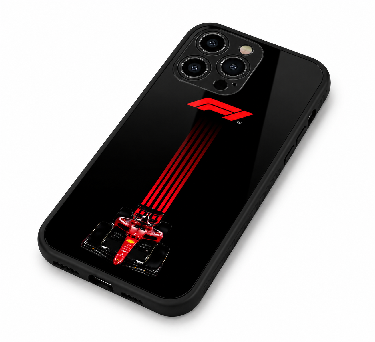 F1 Racing Car Premium HYbird Metal Glass Phone Case