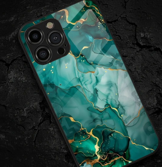 Emerald & Gold Armor (Best for the marble Metal Phone Case