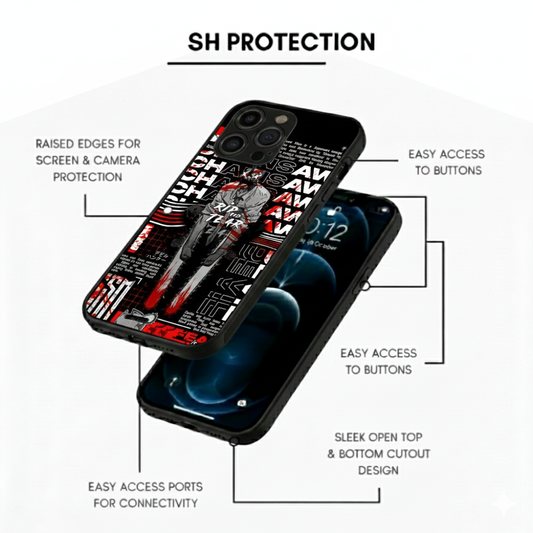 Core of the Chainsaw Devil Metal Phone Case