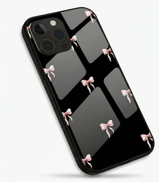 Ballet Ribbons on Black Metal Metal Phone Case