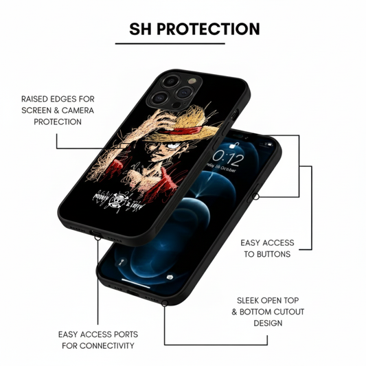 ✨ Luffy's Sketch Art Metal Phone Case
