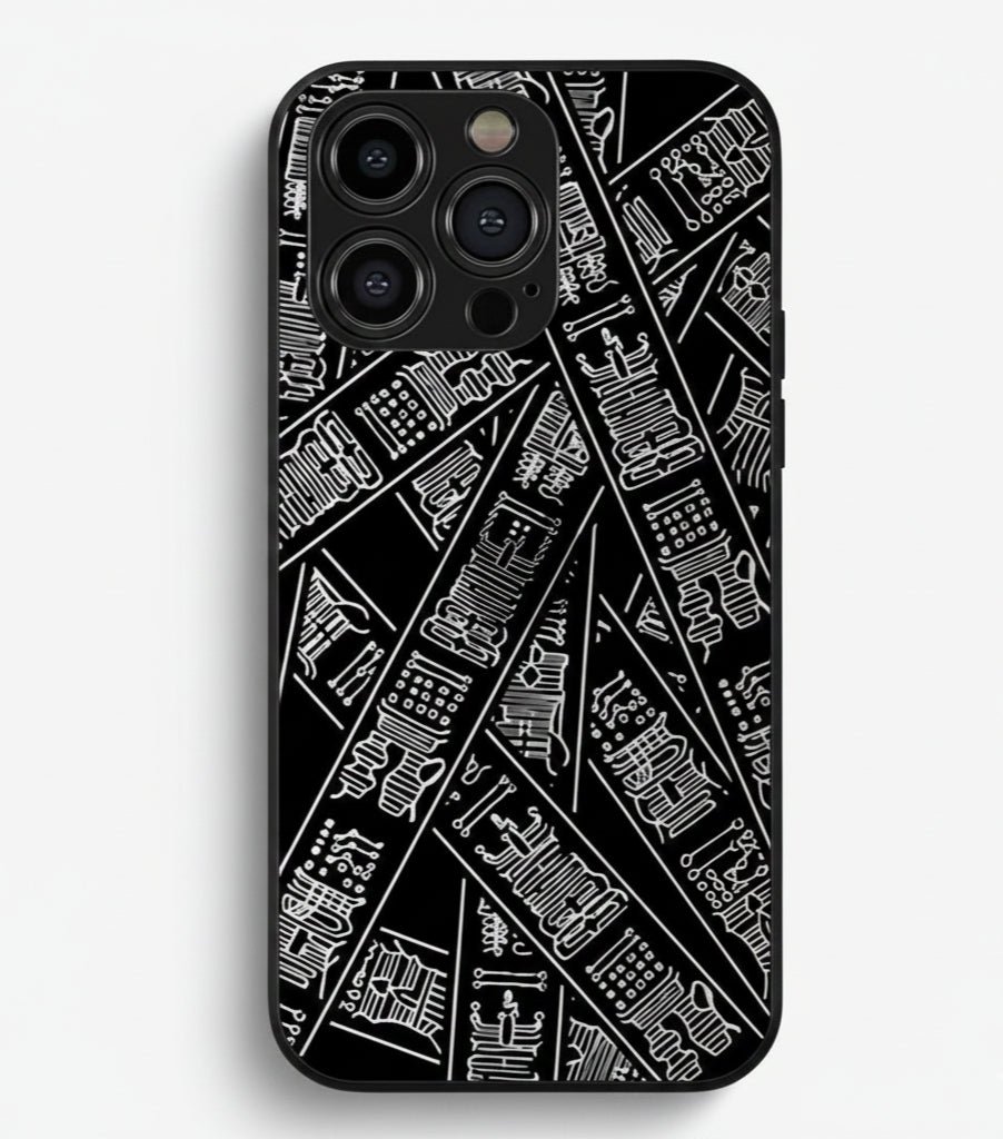 The Black Matrix Case Metal Phone Case