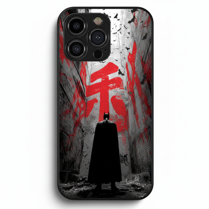 Batman/Dark look Design Red Hybrid Metal Phone Case