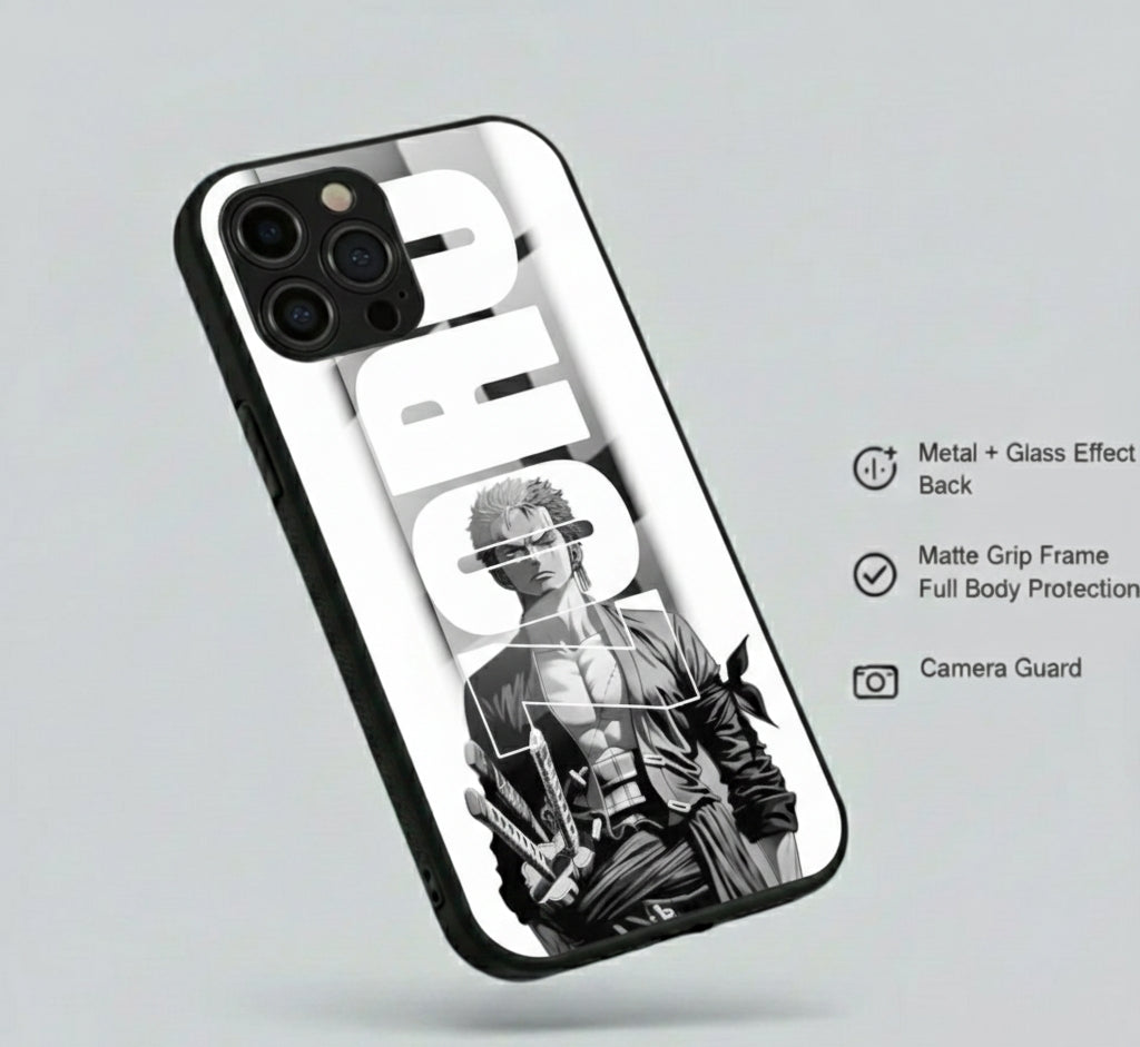 Roronoa Zoro Black & White Style Metal Phone Case