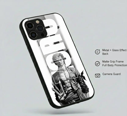 Roronoa Zoro Black & White Style Metal Phone Case