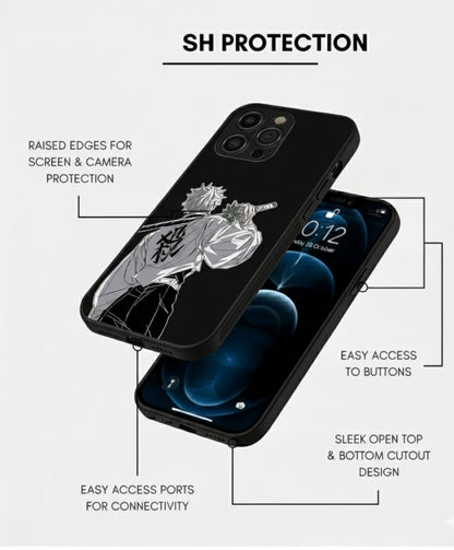 Sanami Kimetsu No Yaiba Anime Shield Metal Phone Case