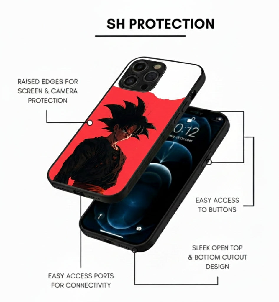 Son Goku from the Dragon Ball anime hybrid Metal Phone Case