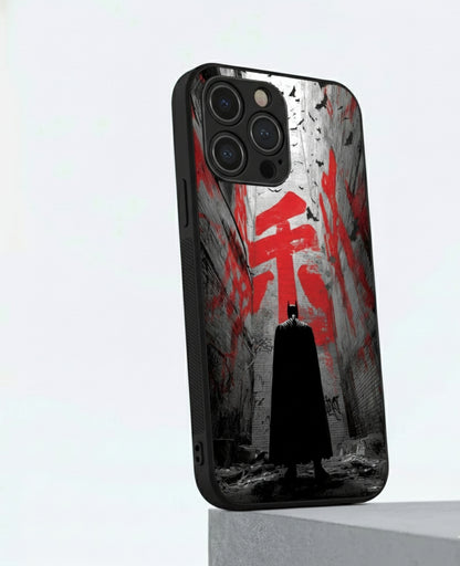 Batman/Dark look Design Red Hybrid Metal Phone Case