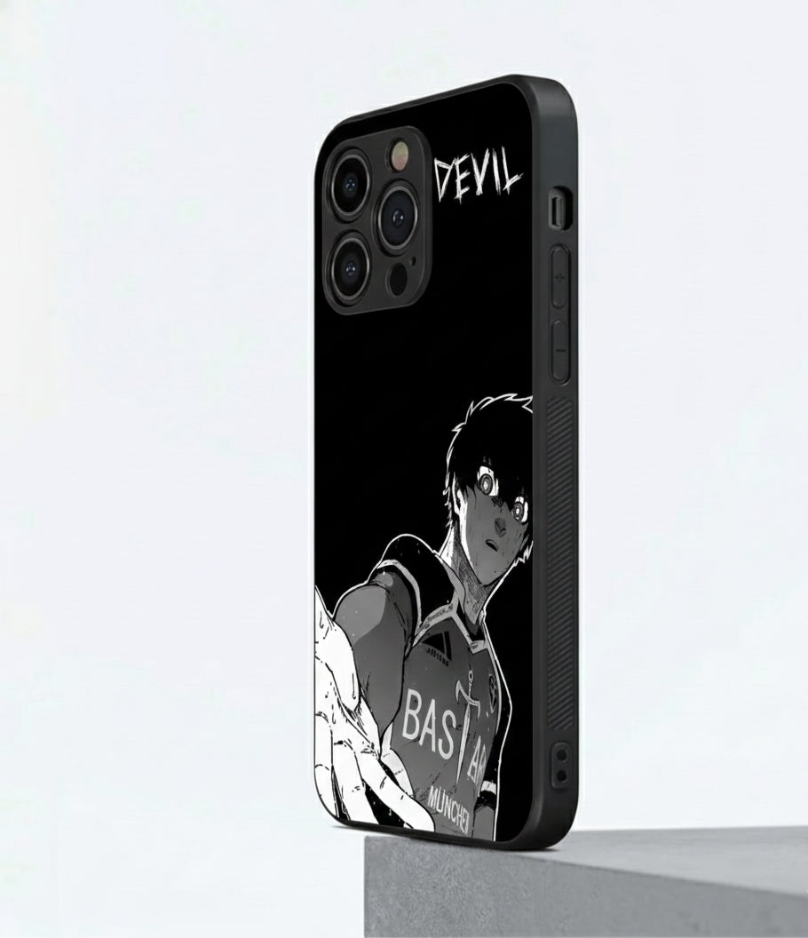 Yoichi Isagi devil character Metal Phone Case