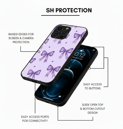 Ribbon Purple Hybrid METAL phone case