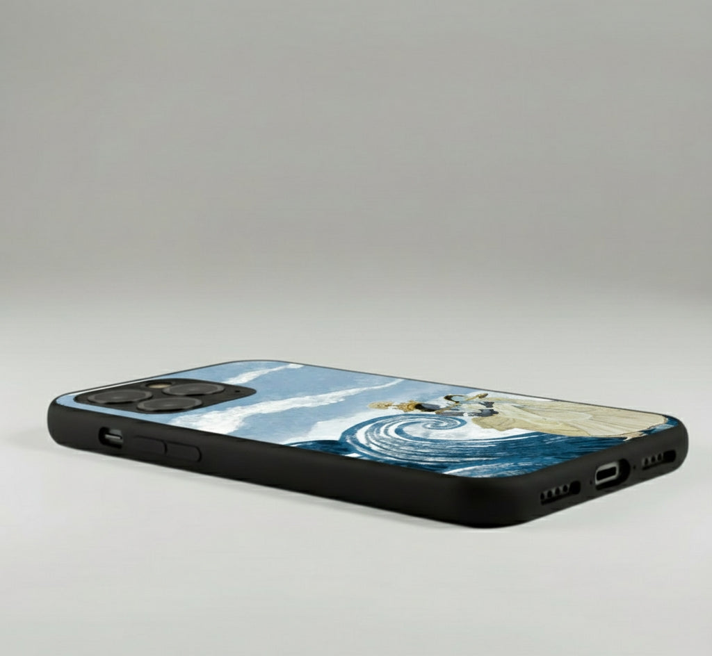 Divine Tide: Radha Krishna Metal Phone Case
