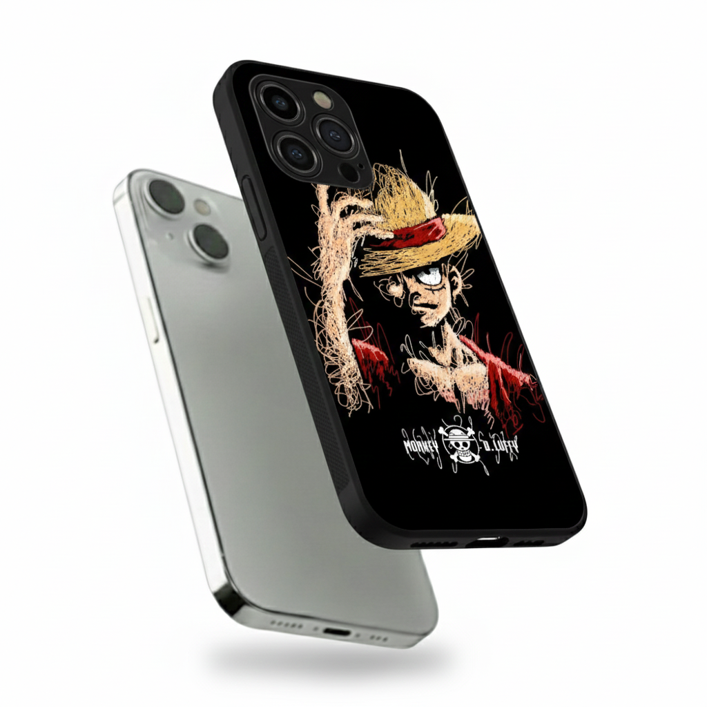 ✨ Luffy's Sketch Art Metal Phone Case