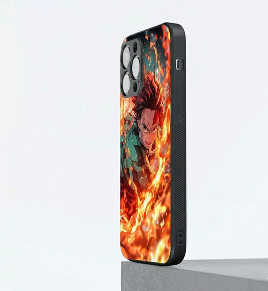 Tanjiro Fire Form Metal Phone Case