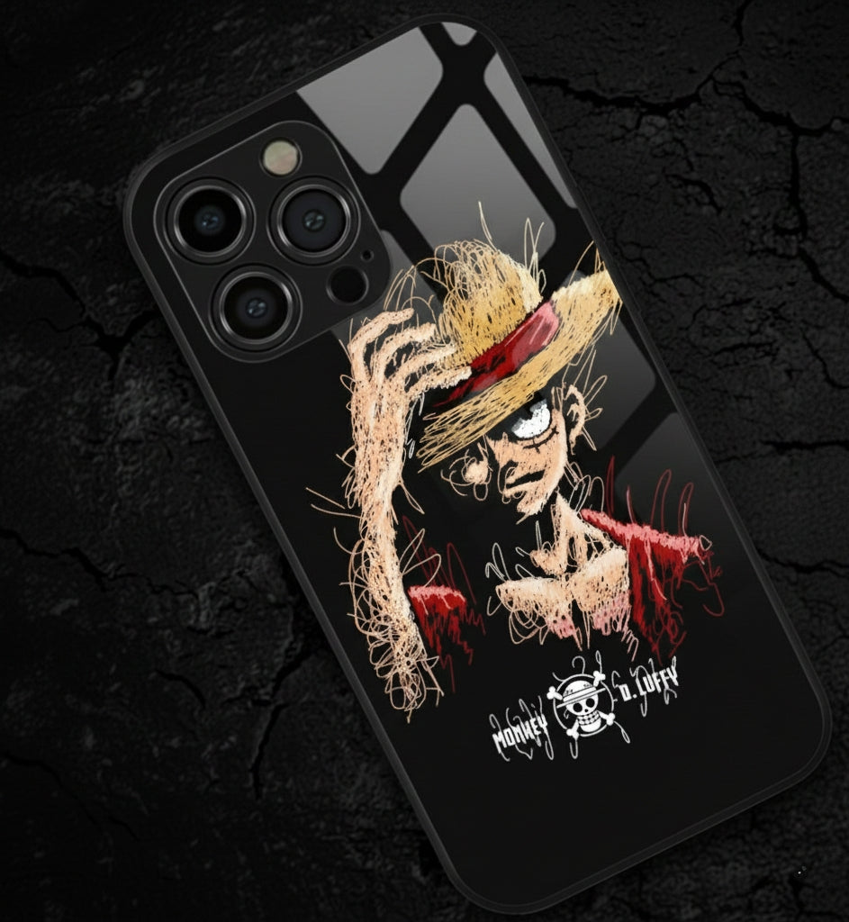 ✨ Luffy's Sketch Art Metal Phone Case