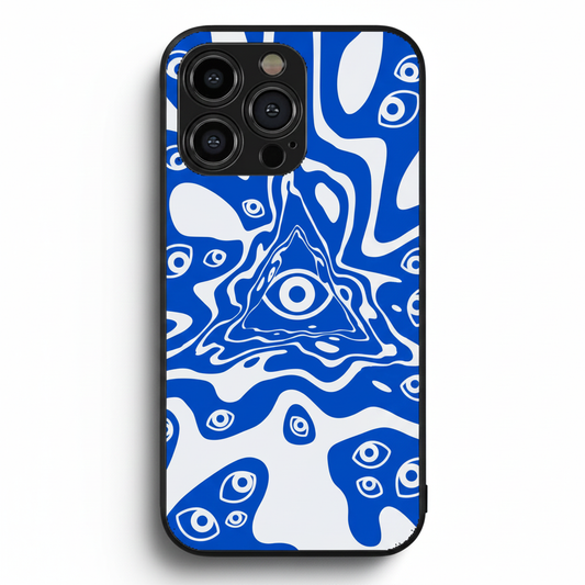 The Blue Eye OF Light Glossy Metal Phone Case