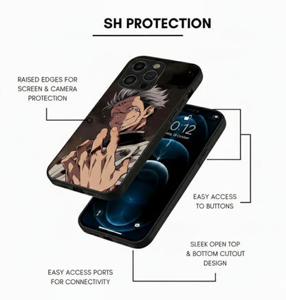 The Mark of Ryomen Sukuna hybrid Metal Phone Case