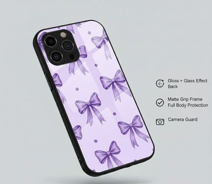 Ribbon Purple Hybrid METAL phone case