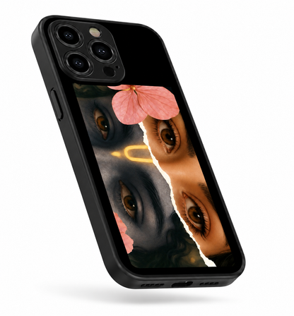 Radha Krishna Dual Soul Eyes HYBIRD Metal Phone Case