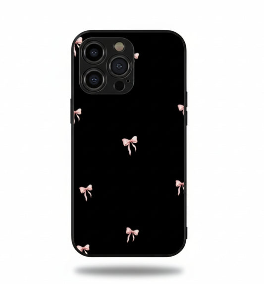 Ballet Ribbons on Black Metal Metal Phone Case