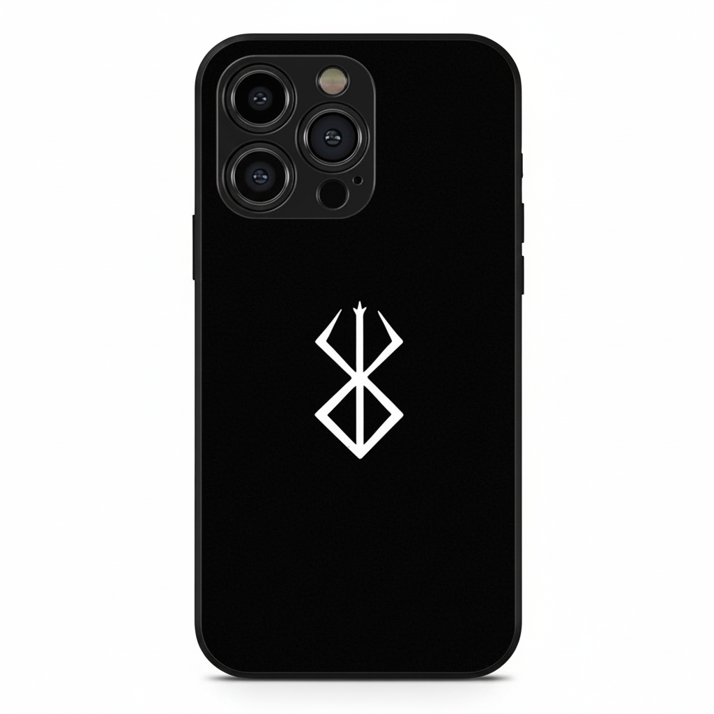 The Black Swordsman's Shield Metal Phone Case