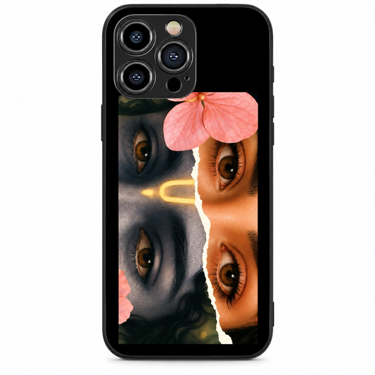 Radha Krishna Dual Soul Eyes HYBIRD Metal Phone Case