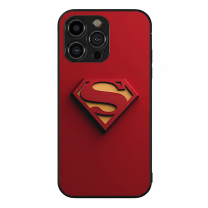 Superman Shield Red Metal Phone Case