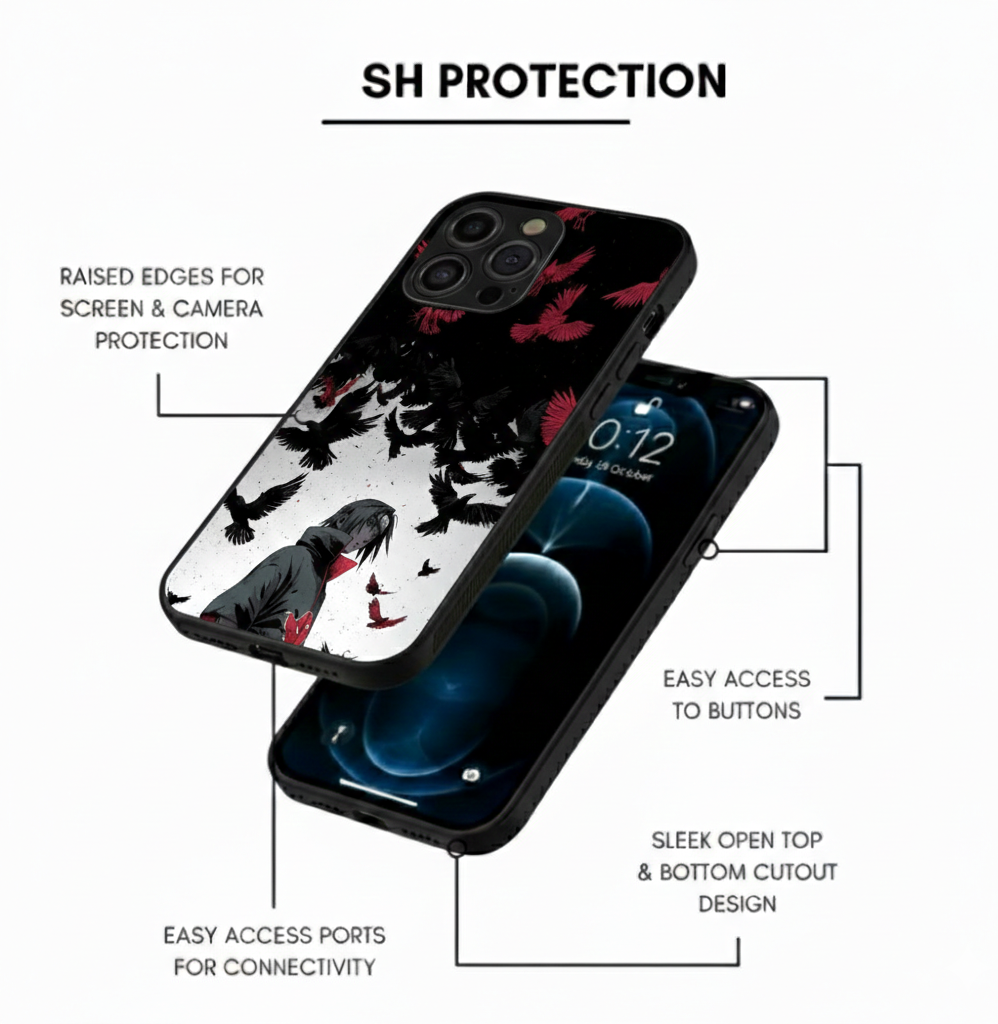 Itachi Uchiha 2. Hybrid Metal Phone Case