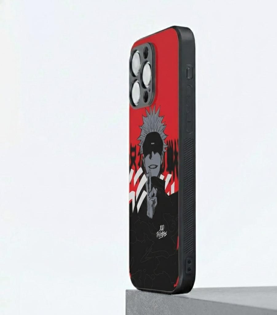 Jujutsu Kaisen character Satoru Gojo hybrid Metal Phone Case