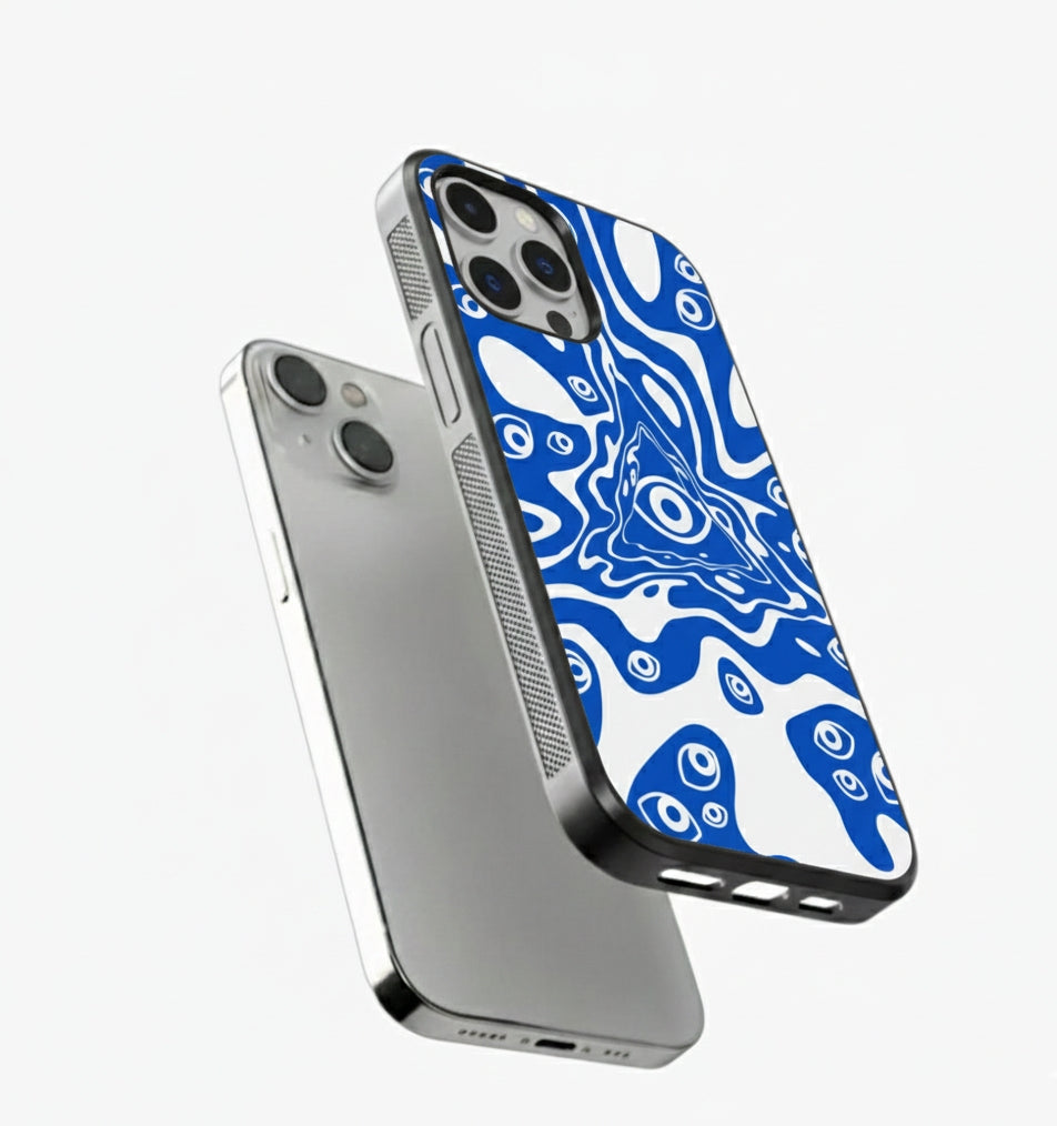 The Blue Eye OF Light Glossy Metal Phone Case