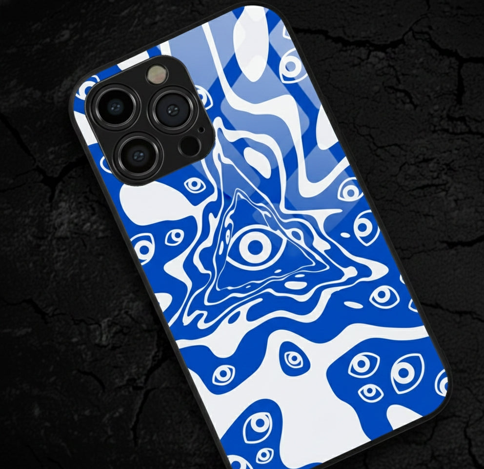 The Blue Eye OF Light Glossy Metal Phone Case