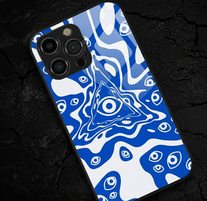 The Blue Eye OF Light Glossy Metal Phone Case