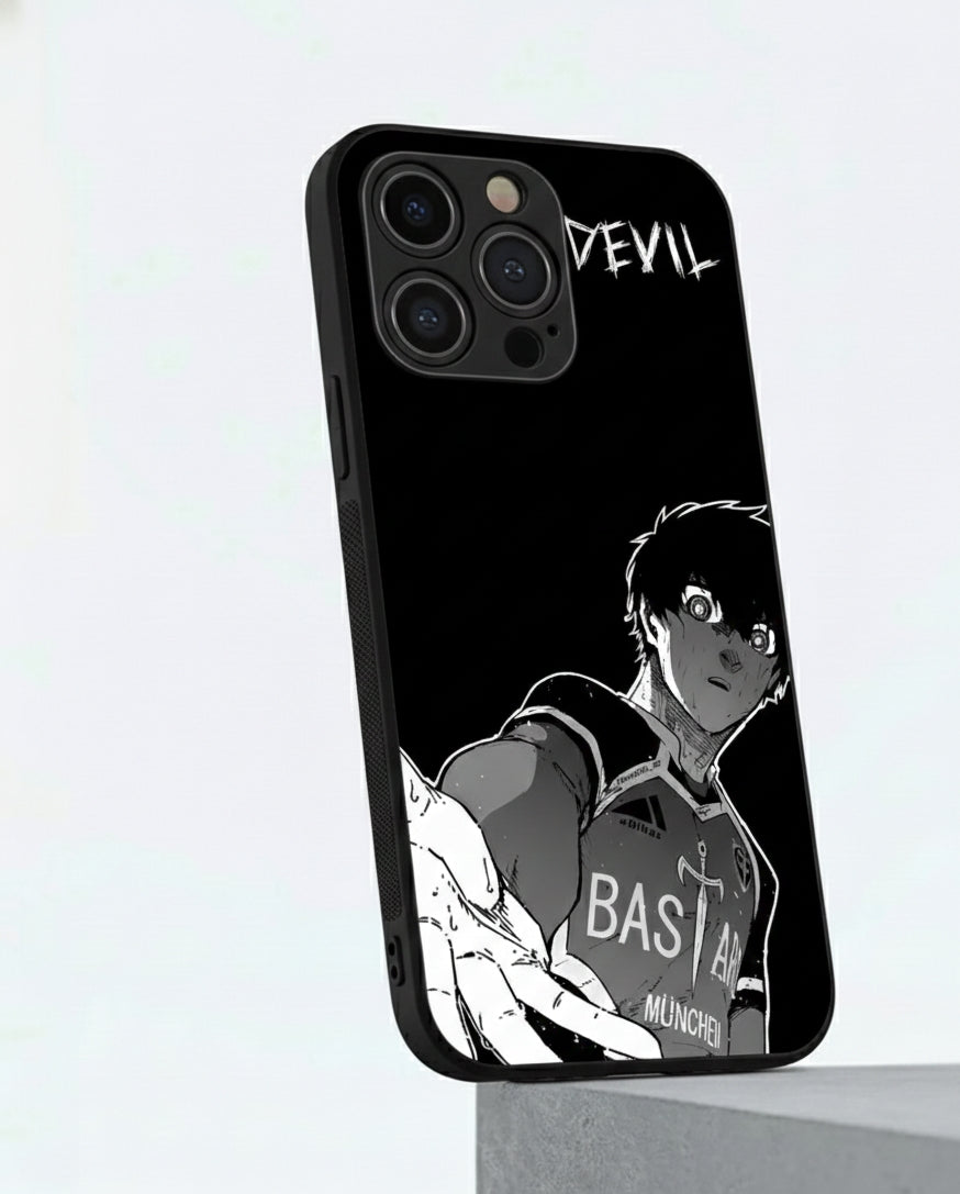 Yoichi Isagi devil character Metal Phone Case