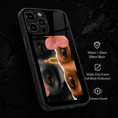 Radha Krishna Dual Soul Eyes HYBIRD Metal Phone Case