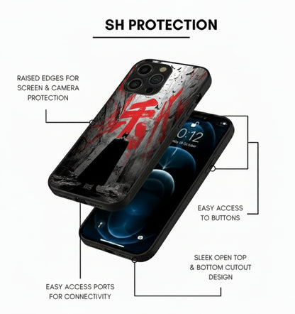 Batman/Dark look Design Red Hybrid Metal Phone Case