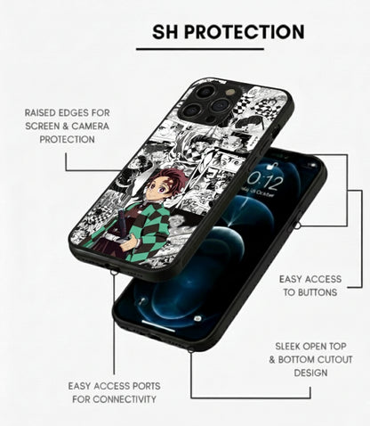 Demon Slayer Manga Panel Metal Phone Case