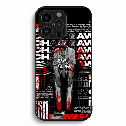 Core of the Chainsaw Devil Metal Phone Case