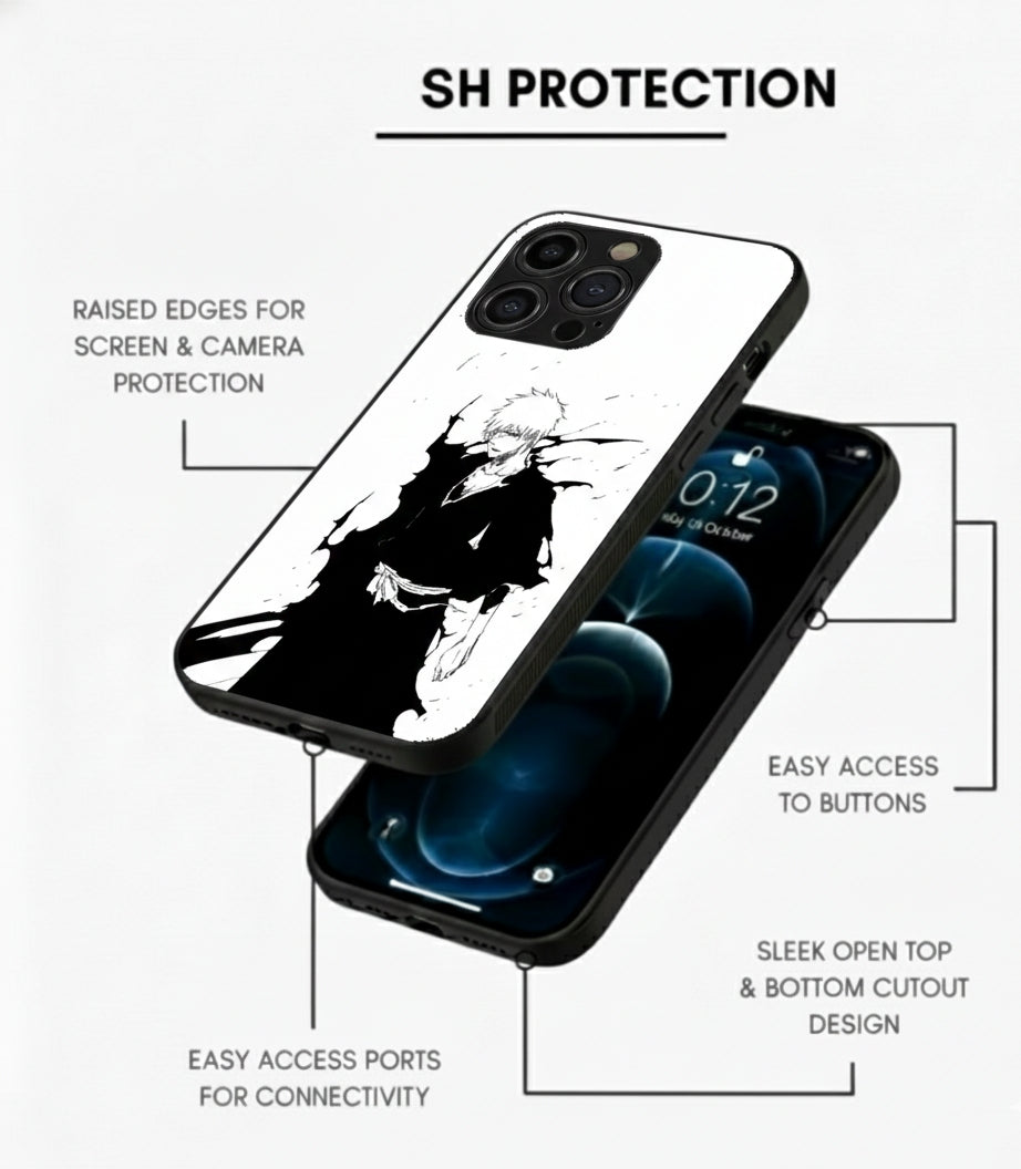 Ichigo Kurosaki | Bleach Black Metal Phone Case