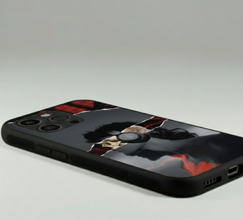 Black & Red Vibe Metal Phone Case
