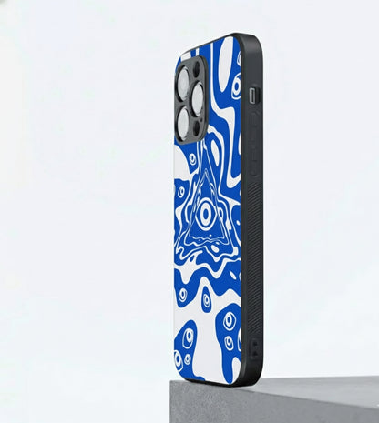 The Blue Eye OF Light Glossy Metal Phone Case