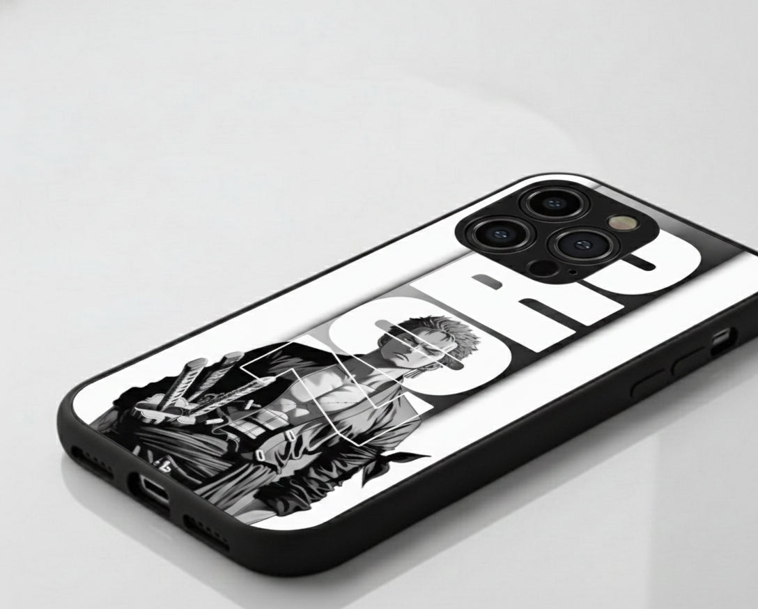 Roronoa Zoro Black & White Style Metal Phone Case