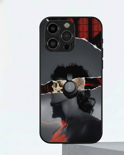 Black & Red Vibe Metal Phone Case
