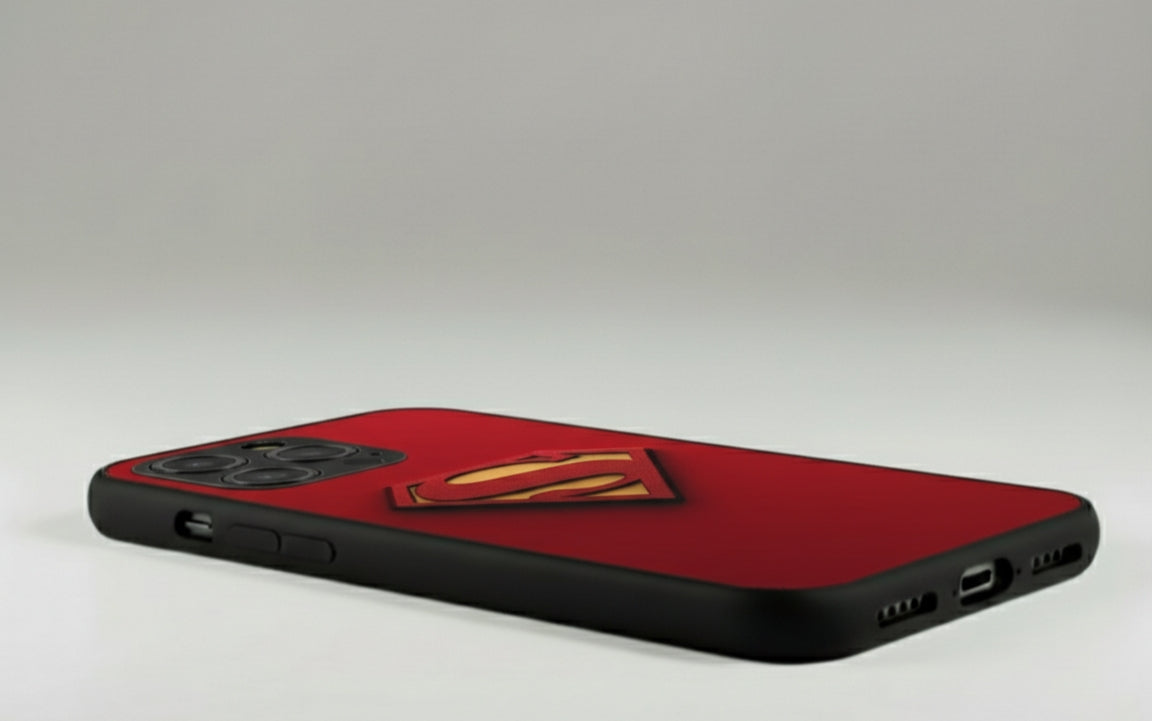 Superman Shield Red Metal Phone Case