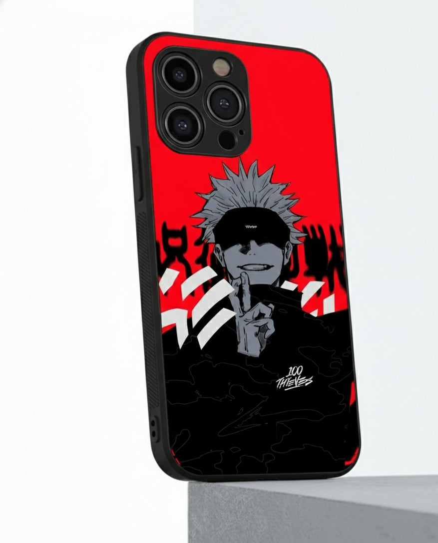 Jujutsu Kaisen character Satoru Gojo hybrid Metal Phone Case