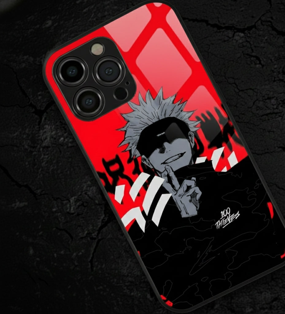 Jujutsu Kaisen character Satoru Gojo hybrid Metal Phone Case
