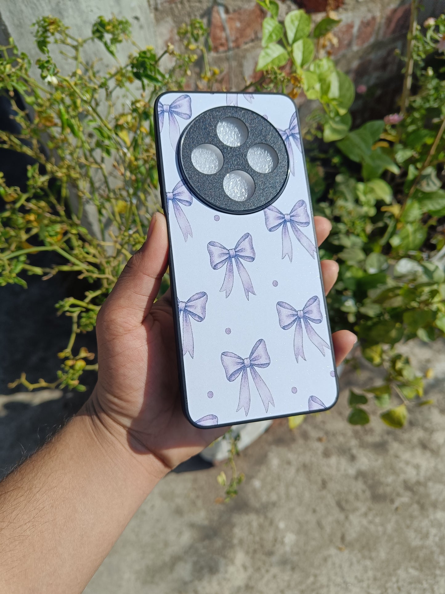 Ribbon Purple Hybrid METAL phone case