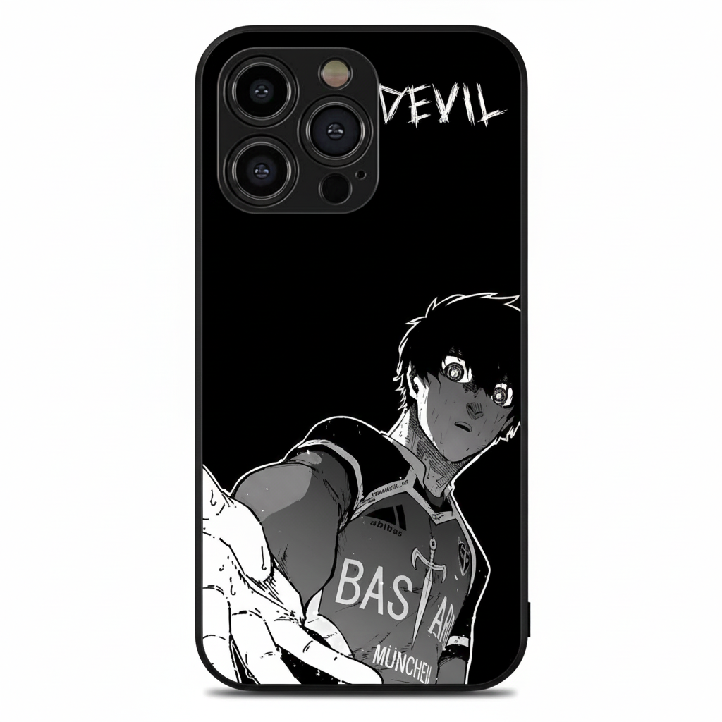 Yoichi Isagi devil character Metal Phone Case