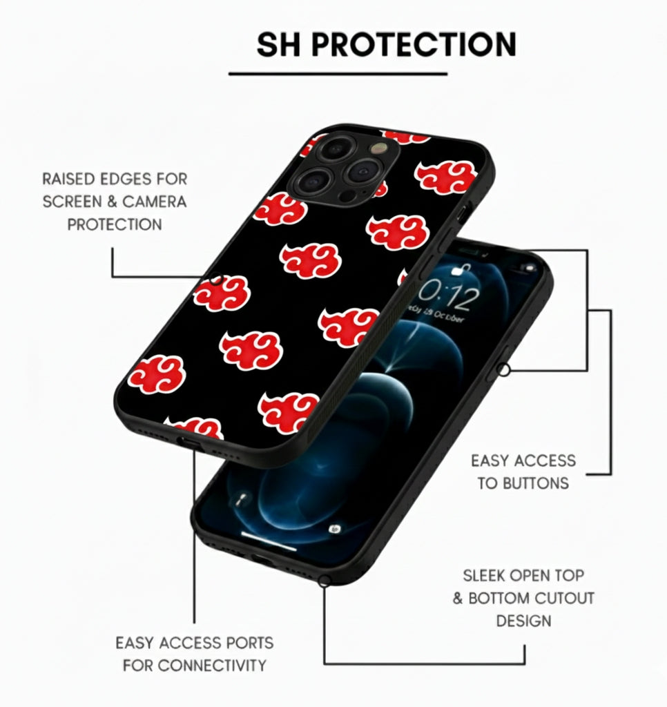 The Akatsuki Cloud Cover: Naruto Fan Edition Metal Phone Case